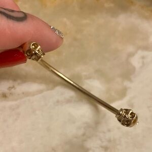 Alexander McQueen Gold Skull Bracelet Adjustable unisex